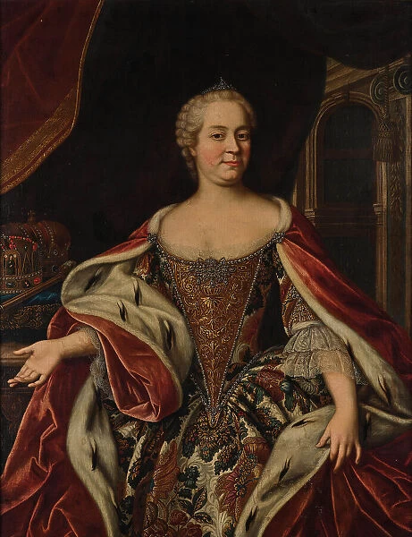 Portrait of Empress Maria Theresia of Austria (1717-1780). Creator: Van Loo, Carle (1705-1765)
