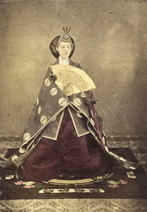 Framed Print : Portrait of Empress Shoken (image 1 of 2), 1865. Creator: Unknown Framed Print : Portrait of Empress Shoken (image 1 of 2), 1865. Creator: Unknown