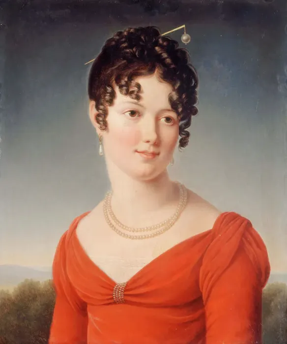 Framed Print : Portrait en buste d'Alexandrine-Anne de la Pallu, marquise de Flers (1786-1832), c1810. Creator: Francois Pascal Simon Gerard Framed Print : Portrait en buste d'Alexandrine-Anne de la Pallu, marquise de Flers (1786-1832), c1810. Creator: Francois Pascal Simon Gerard