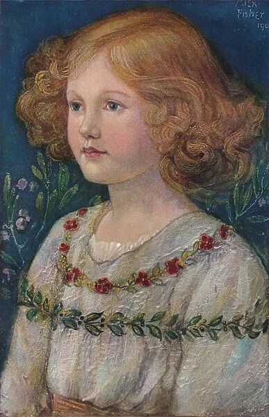 Portrait in enamel of Rosemary, Daughter of John, c1909. Artist: Alexander Fisher