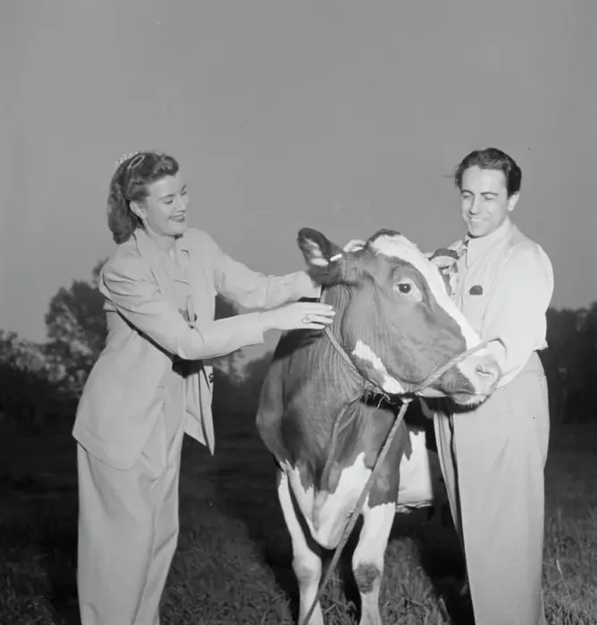 Framed Print : Portrait of Enric Madriguera and Patricia Gilmore on their farm, Connecticut, ca. June 1947. Creator: William Paul Gottlieb Framed Print : Portrait of Enric Madriguera and Patricia Gilmore on their farm, Connecticut, ca. June 1947. Creator: William Paul Gottlieb