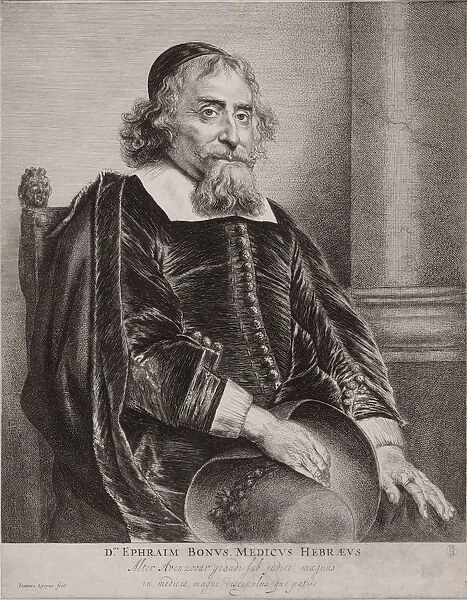 Portrait of Ephraim Bueno. Artist: Lievens, Jan (1607-1674)