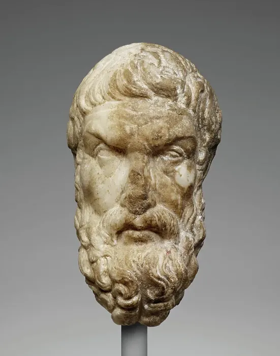 Framed Print : Portrait of Epikouros, about A.D. 100. Creator: Unknown Framed Print : Portrait of Epikouros, about A.D. 100. Creator: Unknown