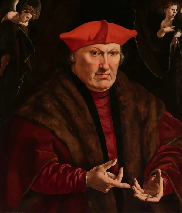 Framed Print : Portrait of Erard de la Marck, c.1528-c.1530. Creator: Jan Cornelisz Vermeyen Framed Print : Portrait of Erard de la Marck, c.1528-c.1530. Creator: Jan Cornelisz Vermeyen