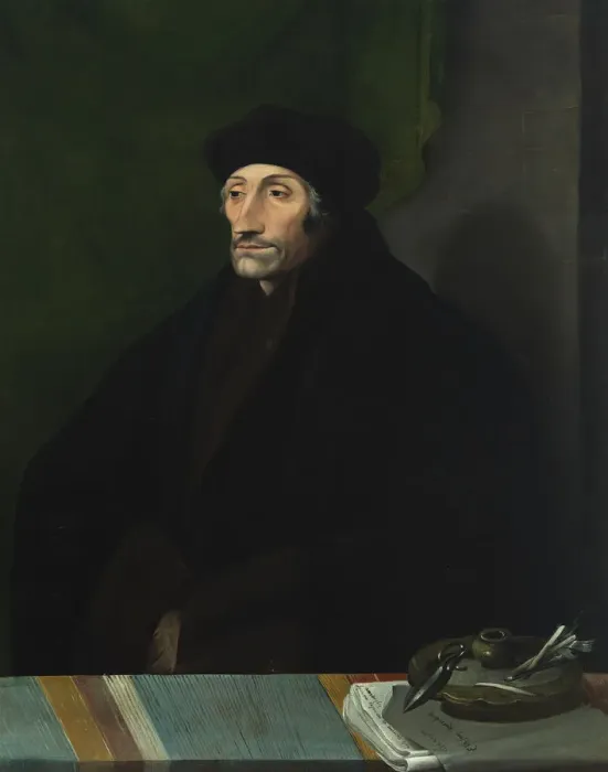Framed Print : Portrait of Erasmus of Rotterdam (1467-1536), 16th century. Creator: Anonymous Framed Print : Portrait of Erasmus of Rotterdam (1467-1536), 16th century. Creator: Anonymous