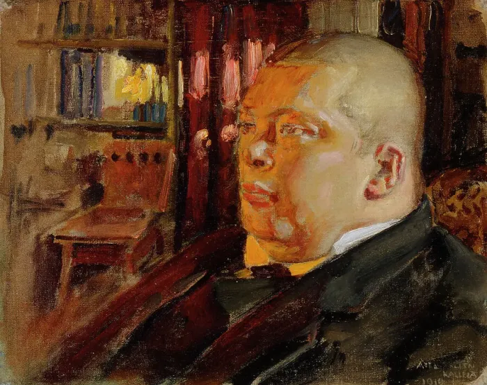 Framed Print : Portrait of Eric O. W. Ehrström, 1919. Creator: Akseli Gallen-Kallela