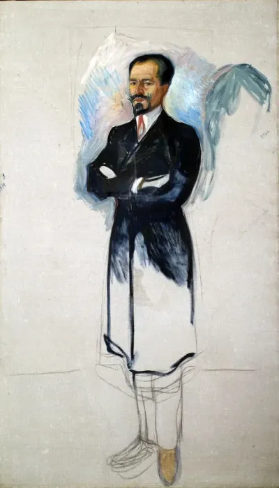 Framed Print : Portrait of Ernest Thiel (1859-1947). Artist: Munch, Edvard (1863-1944) Framed Print : Portrait of Ernest Thiel (1859-1947). Artist: Munch, Edvard (1863-1944)