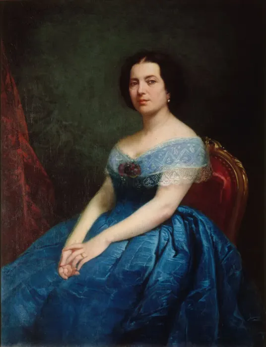 Framed Print : Portrait of Ernesta Grisi (1816-1895), 1866. Creator: Bonnegrace Framed Print : Portrait of Ernesta Grisi (1816-1895), 1866. Creator: Bonnegrace