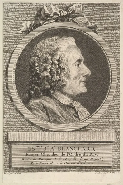 Framed Print : Portrait of Esprit-Joseph-Antoine Blanchard, 1767. Creator: Augustin de Saint-Aubin Framed Print : Portrait of Esprit-Joseph-Antoine Blanchard, 1767. Creator: Augustin de Saint-Aubin