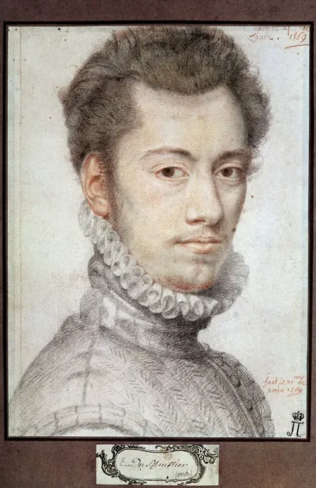 Framed Print : Portrait of Etienne Dumoustier, c1570. Artist: Pierre Dumonstier I Framed Print : Portrait of Etienne Dumoustier, c1570. Artist: Pierre Dumonstier I