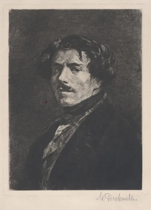 Framed Print : Portrait of Eugene Delacroix, 1889. Creator: Marcellin-Gilbert Desboutin Framed Print : Portrait of Eugene Delacroix, 1889. Creator: Marcellin-Gilbert Desboutin