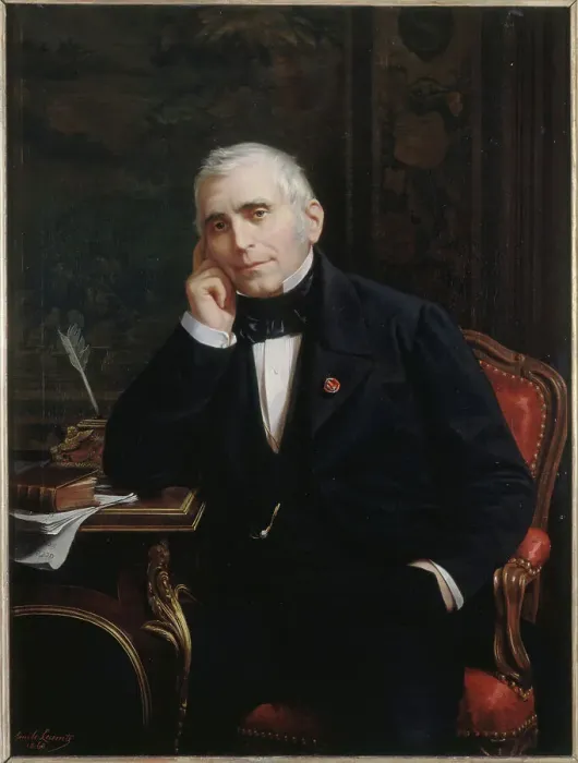 Framed Print : Portrait of Eugène Scribe (1791-1861), dramatic author, 1863. Creator: Émile Vernet-Lecomte