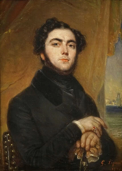Portrait of Eugène Sue (1804-1857), 1836. Creator: Lépaulle, François-Gabriel (1804-1886)