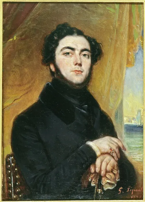 Framed Print : Portrait of Eugène Sue (1804-1857), novelist, 1836. Creator: Francois-Gabriel-Guillaume Lepaulle Framed Print : Portrait of Eugène Sue (1804-1857), novelist, 1836. Creator: Francois-Gabriel-Guillaume Lepaulle