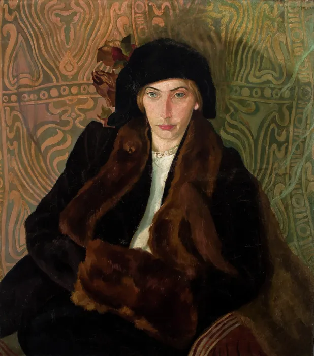 Framed Print : Portrait of Eugenia Dunin-Borkowska, 1912. Creator: Stanislaw Ignacy Witkiewicz