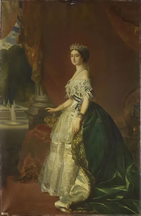 Framed Print : Portrait of Eugenie de Montijo (1826-1920), Empress of the French, 1853. Artist: Winterhalter, Franz Xavier (1805-1873) Framed Print : Portrait of Eugenie de Montijo (1826-1920), Empress of the French, 1853. Artist: Winterhalter, Franz Xavier (1805-1873)