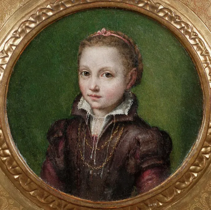 Framed Print : Portrait of Europa Anguissola, c1556-1558. Creator: Anguissola, Lucia (1536 / 38-c. 1565) Framed Print : Portrait of Europa Anguissola, c1556-1558. Creator: Anguissola, Lucia (1536 / 38-c. 1565)