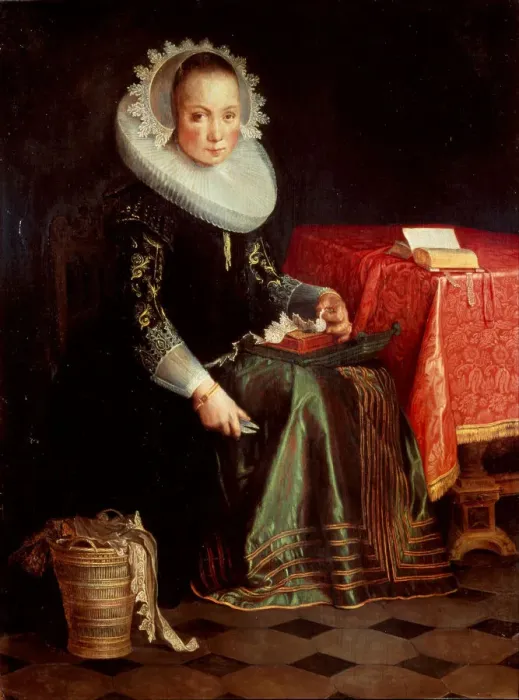Framed Print : Portrait of Eva Wtewael (1607-1635), 1628. Artist: Wtewael, Joachim (1566-1638) Framed Print : Portrait of Eva Wtewael (1607-1635), 1628. Artist: Wtewael, Joachim (1566-1638)