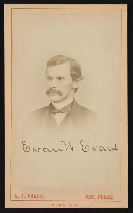 Framed Print : Portrait of Evan W. Evans (1827-1874), Before 1874. Creator: Purdy & Frear Framed Print : Portrait of Evan W. Evans (1827-1874), Before 1874. Creator: Purdy & Frear