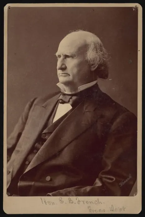 Framed Print : Portrait of Ezra Bartlett French (1810-1880), 1870s. Creator: Samuel Montague Fassett Framed Print : Portrait of Ezra Bartlett French (1810-1880), 1870s. Creator: Samuel Montague Fassett