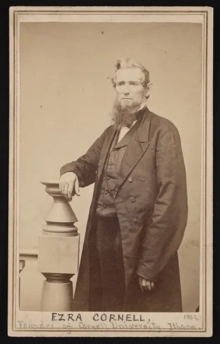 Framed Print : Portrait of Ezra Cornell (1807-1874), 1869. Creator: Tolles & Seely Framed Print : Portrait of Ezra Cornell (1807-1874), 1869. Creator: Tolles & Seely