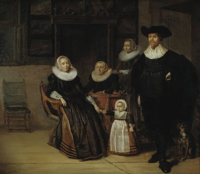 Framed Print : Portrait of a Family, 1661. Creator: Pieter Codde Framed Print : Portrait of a Family, 1661. Creator: Pieter Codde