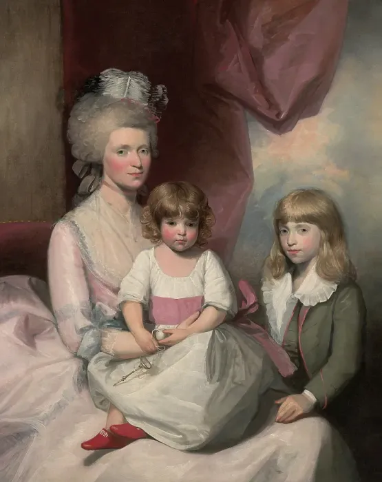 Framed Print : Portrait of a Family, about 1783-1793. Creator: Gilbert Stuart Framed Print : Portrait of a Family, about 1783-1793. Creator: Gilbert Stuart