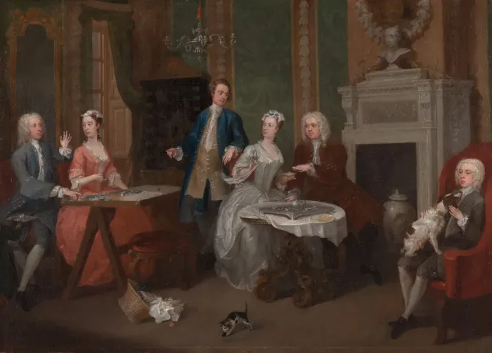 Framed Print : Portrait of a Family, ca. 1735. Creator: William Hogarth Framed Print : Portrait of a Family, ca. 1735. Creator: William Hogarth