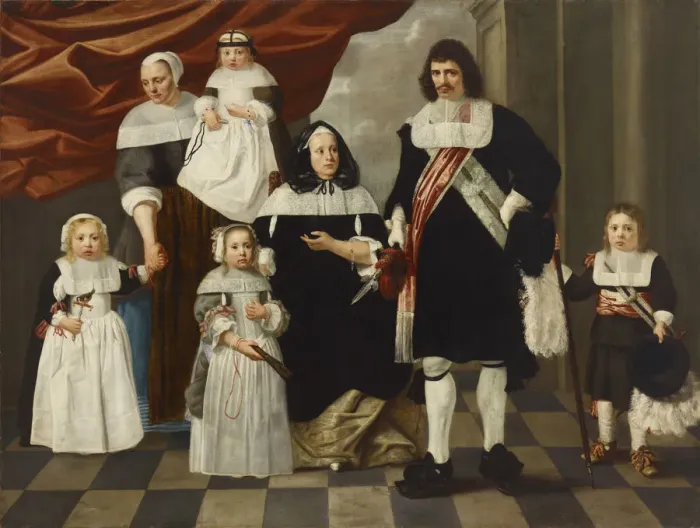 Framed Print : Portrait of a Family. Creator: Helt Stockade, Nicolaes de (1614-1669)