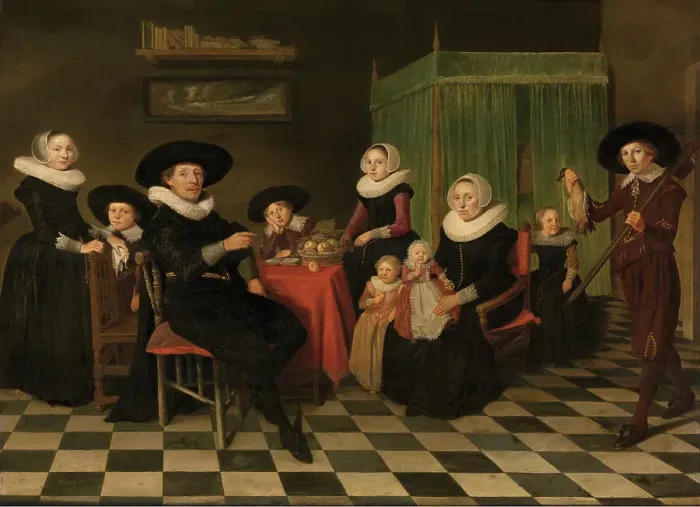 Framed Print : Portrait of a Family, mid-17th century. Creator: Anthonie Palamedesz Framed Print : Portrait of a Family, mid-17th century. Creator: Anthonie Palamedesz