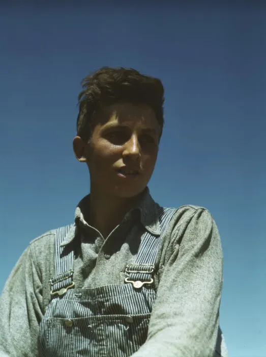 Framed Print : Portrait of a farm boy, between 1941 and 1945. Creator: Unknown Framed Print : Portrait of a farm boy, between 1941 and 1945. Creator: Unknown