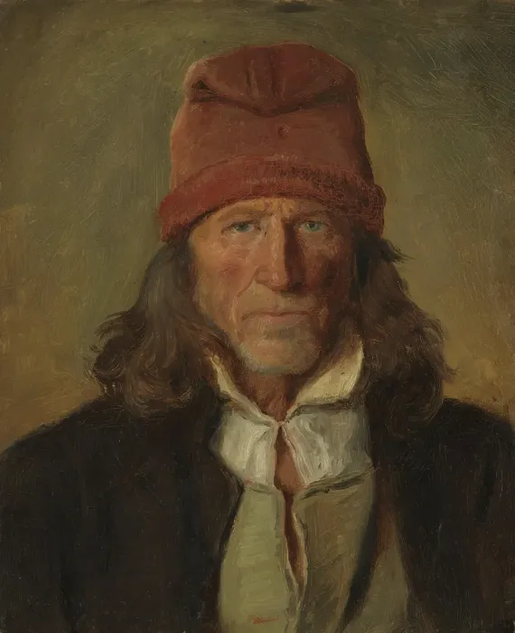 Framed Print : Portrait of a Farmer from Vossevangen, probably 1855. Creator: Adolph Tidemand Framed Print : Portrait of a Farmer from Vossevangen, probably 1855. Creator: Adolph Tidemand