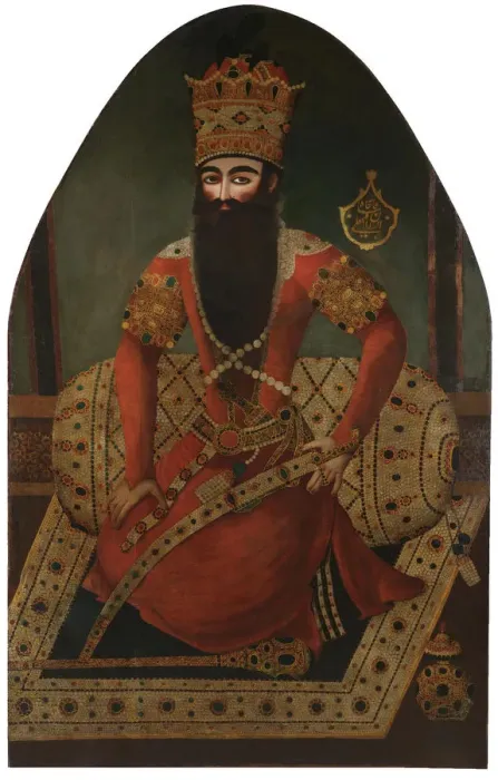 Framed Print : Portrait of Fath Ali Shah (1797-1834). Artist: Baba, Mirza (active c. 1795-c. 1830) Framed Print : Portrait of Fath Ali Shah (1797-1834). Artist: Baba, Mirza (active c. 1795-c. 1830)