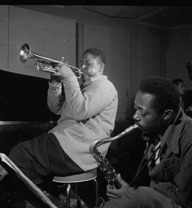 Framed Print : Portrait of Fats Navarro and Charlie Rouse, New York, N.Y. 1946. Creator: William Paul Gottlieb Framed Print : Portrait of Fats Navarro and Charlie Rouse, New York, N.Y. 1946. Creator: William Paul Gottlieb
