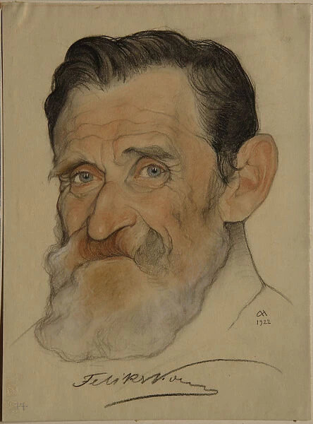 Portrait of Feliks Yakovlevich Kon (1864-1941), 1922. Artist: Andreev, Nikolai Andreevich (1873-1932)