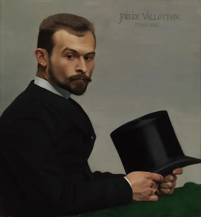 Framed Print : Portrait of Félix Jasinski Holding his Hat, 1887. Creator: Felix Vallotton Framed Print : Portrait of Félix Jasinski Holding his Hat, 1887. Creator: Felix Vallotton