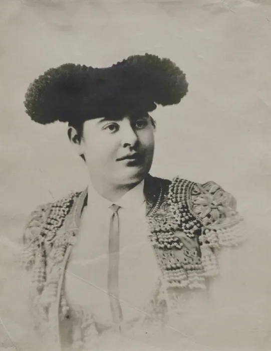 Framed Print : Portrait of a female bullfighter, last quarter of the 19th century. Creator: Anon Framed Print : Portrait of a female bullfighter, last quarter of the 19th century. Creator: Anon