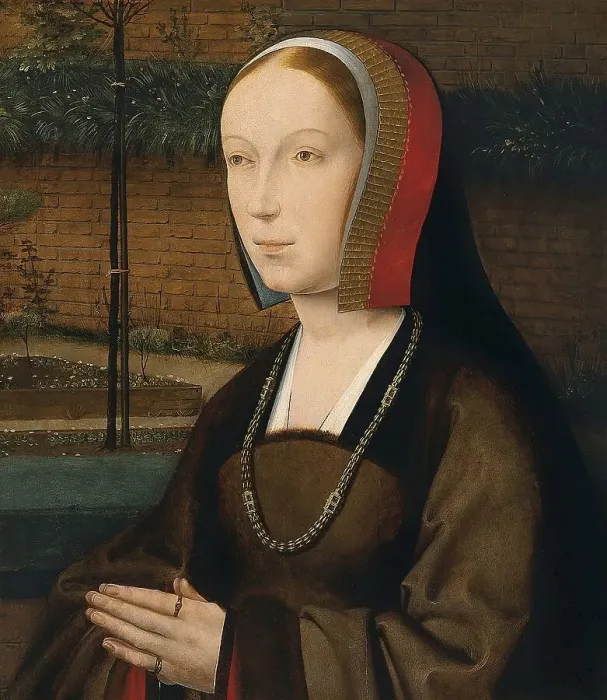 Framed Print : Portrait of a Female Donor, 1505. Creator: Jan Provoost Framed Print : Portrait of a Female Donor, 1505. Creator: Jan Provoost