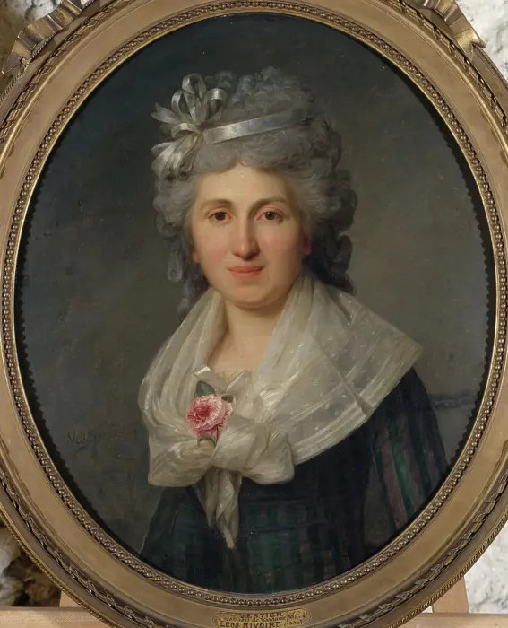 Framed Print : Portrait de femme, 1792. Creator: Antoine Vestier Framed Print : Portrait de femme, 1792. Creator: Antoine Vestier
