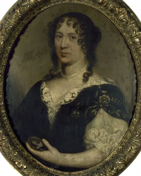 Framed Print : Portrait de femme, autrefois identifiée comme Mme de Sévigné, c1680. Creator: Ecole Francaise Framed Print : Portrait de femme, autrefois identifiée comme Mme de Sévigné, c1680. Creator: Ecole Francaise