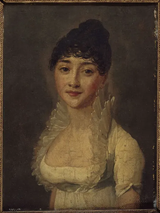 Framed Print : Portrait de femme en robe blanche, c1805. Creator: Louis Leopold Boilly Framed Print : Portrait de femme en robe blanche, c1805. Creator: Louis Leopold Boilly