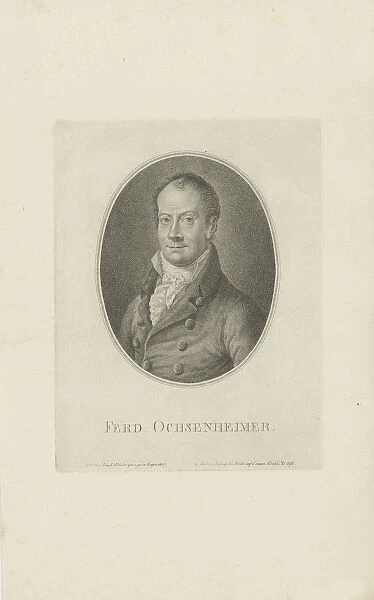 Portrait of Ferdinand Ochsenheimer (1767-1822), 1807. Creator: Riedel, Carl Traugott (1769-c