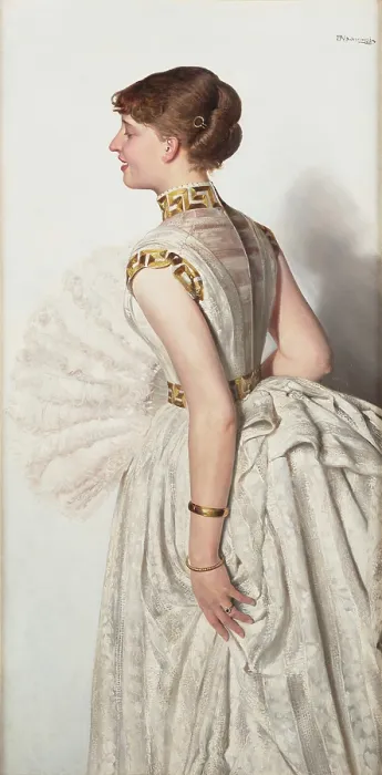 Framed Print : Portrait of the Fiancee, 1887. Creator: Jacek Malczewski Framed Print : Portrait of the Fiancee, 1887. Creator: Jacek Malczewski