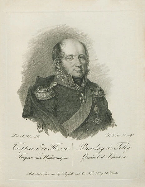 Portrait of Field marshal Count Mikhail Barklay-de-Tolli (1761-1818), 1813