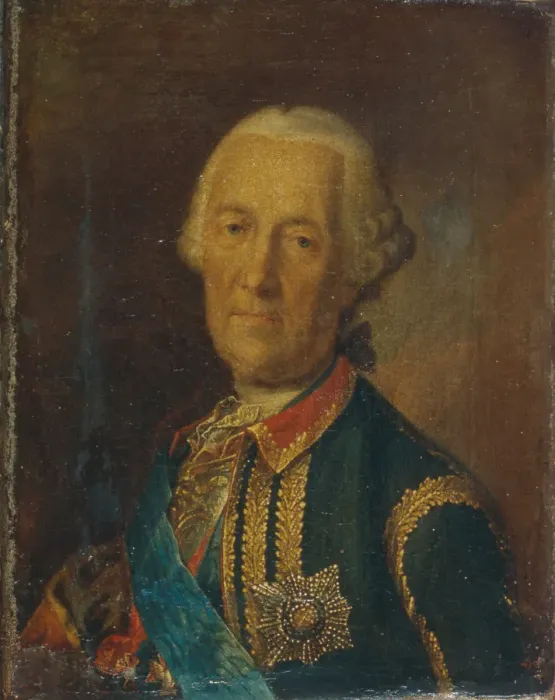 Framed Print : Portrait of the field marshal and politician Count Burkhard Christoph von Munnich (1683-1767), 1764. Artist: Buchholz, Heinrich (1735-1780) Framed Print : Portrait of the field marshal and politician Count Burkhard Christoph von Munnich (1683-1767), 1764. Artist: Buchholz, Heinrich (1735-1780)