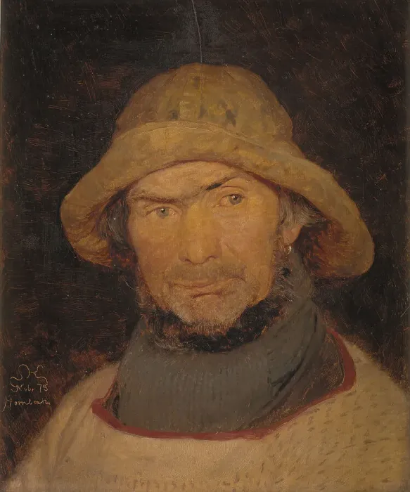 Framed Print : Portrait of a fisherman from Hornbæk, 1875. Creator: Peder Severin Kroyer Framed Print : Portrait of a fisherman from Hornbæk, 1875. Creator: Peder Severin Kroyer