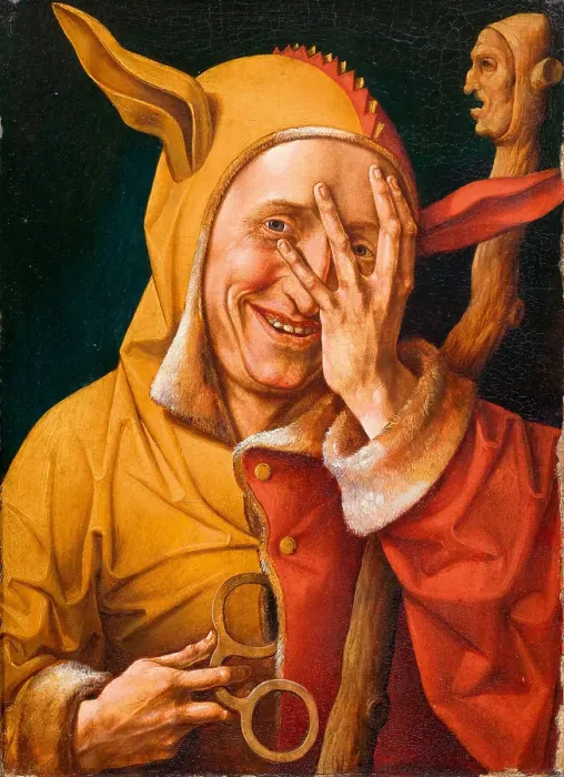 Framed Print : Portrait of a Fool, c.1550. Creator: Verbeeck, Frans (c. 1510-1570) Framed Print : Portrait of a Fool, c.1550. Creator: Verbeeck, Frans (c. 1510-1570)