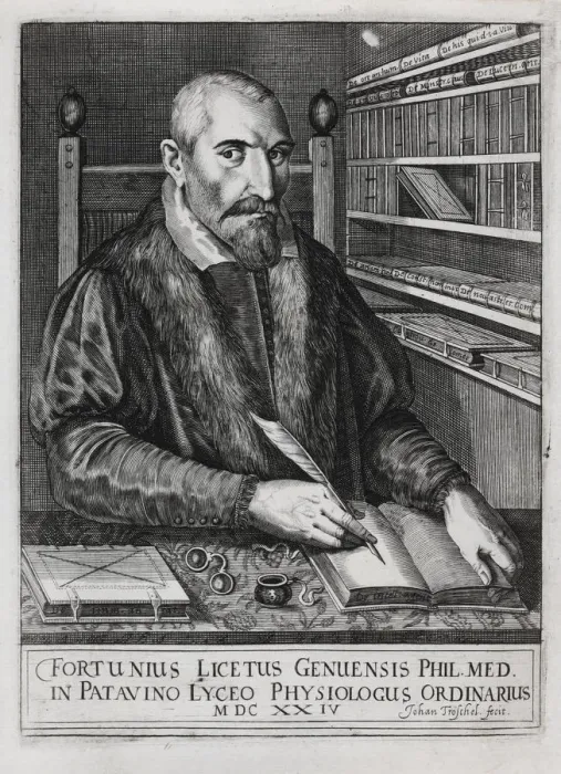 Framed Print : Portrait of Fortunio Liceti (1577?1657). Artist: Troschel, Johann (Hans), the Younger (1585-1628) Framed Print : Portrait of Fortunio Liceti (1577?1657). Artist: Troschel, Johann (Hans), the Younger (1585-1628)