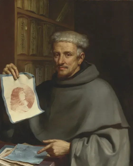 Framed Print : Portrait of Fra Bonaventura Bisi (1601-1659), called Il Pittorino
