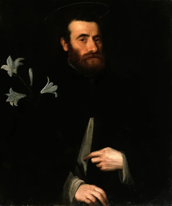 Framed Print : Portrait of Fra Lorenzo da Bergamo, 1542. Creator: Lorenzo Lotto Framed Print : Portrait of Fra Lorenzo da Bergamo, 1542. Creator: Lorenzo Lotto